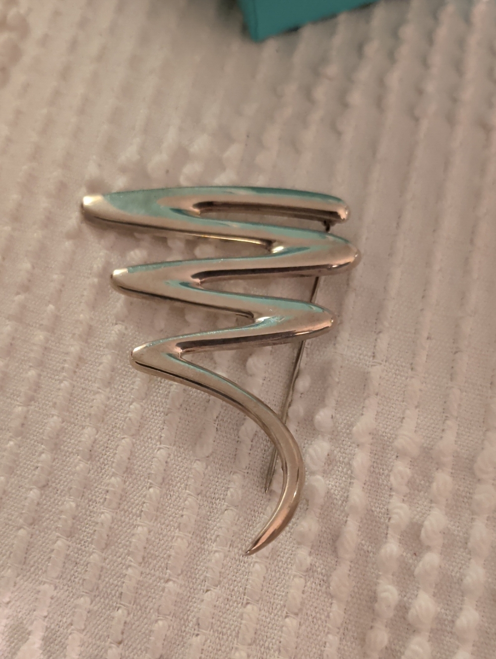 Authentic Tiffany Zig-Zag Designed Brooch - Picture 6 of 9